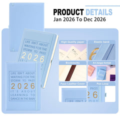 Mljtoyo A4 Diary 2026 Day per Page,Productivity Daily Planner from Jan 2026 to