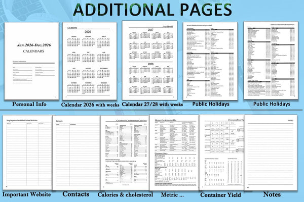 Diary 2026 Day per Page A5, Daily Planner with Monthly Tabs, Back Pocket,