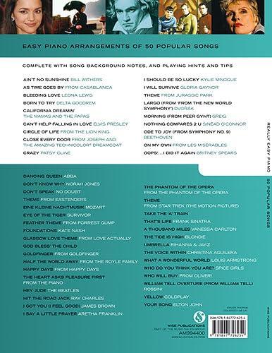 Really Easy Piano - 50 Popular Songs | Easy Piano Sheet Music Book for