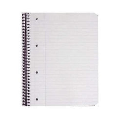 Q-Connect Ruled Margin Spiral Soft Cover Notebook 160 Pages A4 (5 Pack) KF01072