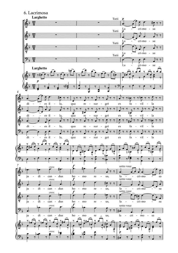 Mozart Requiem KV 626 - Vocal Score