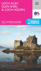 Loch Alsh, Glen Shiel & Loch Hourn Map | Glen Kingie | Ordnance Survey | OS