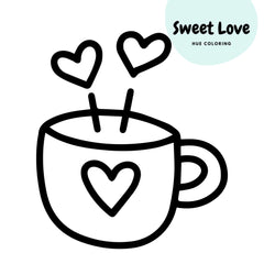 Sweet Love: Bold and Easy Coloring Book