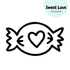 Sweet Love: Bold and Easy Coloring Book