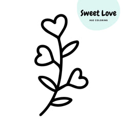 Sweet Love: Bold and Easy Coloring Book