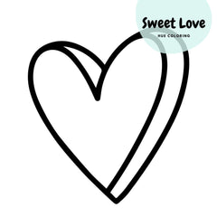 Sweet Love: Bold and Easy Coloring Book