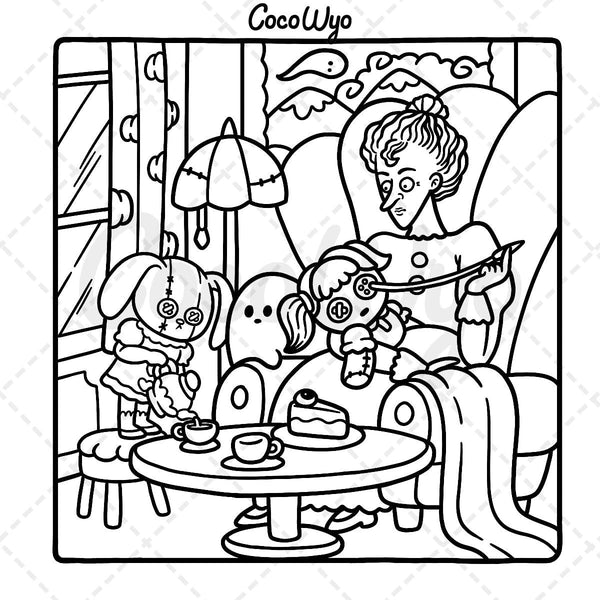 Spooky Cutie: Coloring Book for Adults and Teens Featuring Adorable Creepy