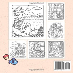 Girl Moments: Coloring Book for Adults and Teens Featuring Cute Cozy Daily