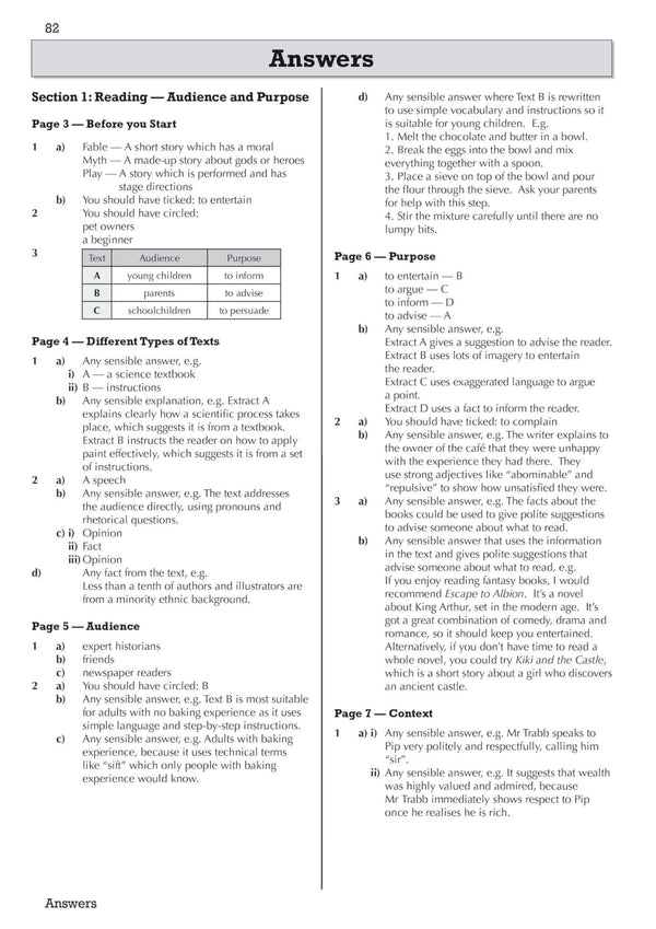 KS3 Year 8 English Targeted Workbook (with answers)