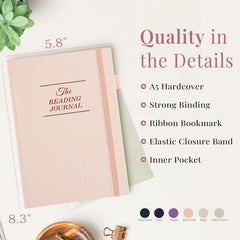 JUBTIC Reading Journal, Rose Gold