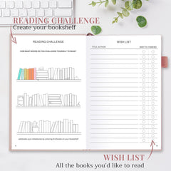 JUBTIC Reading Journal, Rose Gold