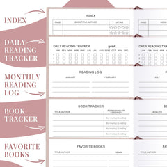 JUBTIC Reading Journal, Rose Gold