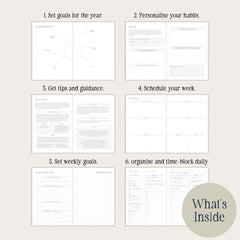 Hardback Productivity Planner - Daily planner for organisation,