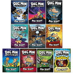 Dog Man Series 10 Books Collection Set By Dav Pilkey (Dog Man, Unleashed,