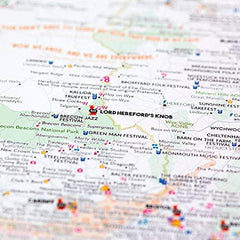 Great British Music Map | Music Map & Guide | Marvellous Maps | Music Gifts |