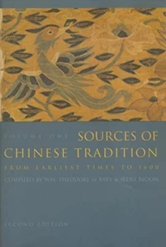 Sources of Chinese Tradition – From Earliest Times to 1600 (Introduction to