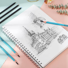 A4 Sketchbook, 60 Sheets Spiral Sketch Book with 200gsm Thick Paper,