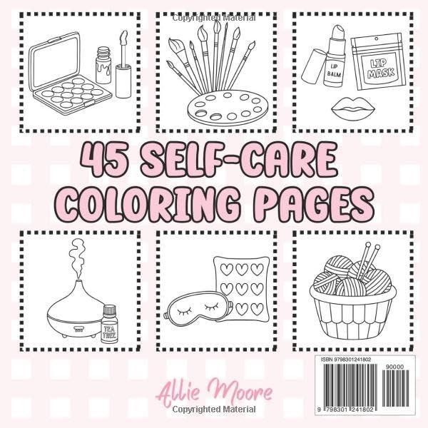 Self Care Bold and Easy Coloring Book