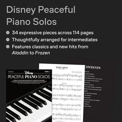 Disney Peaceful Piano Solos Sheet Music Songbook | 34 Relaxing Arrangements for