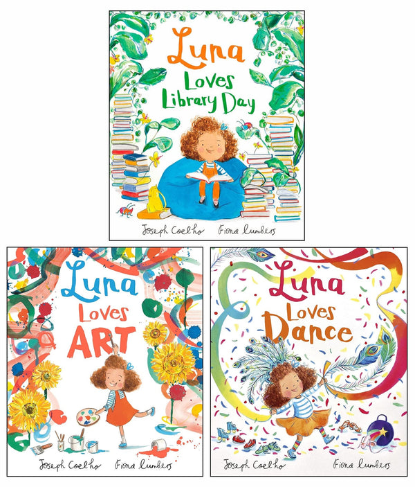 Luna Loves Series 3 Books Collection Set (Luna Loves Library Day,