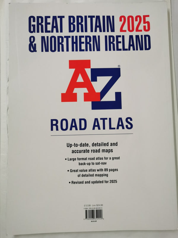 Great Britain & Northern Ireland A-Z Road Atlas 2025 (A3 Paperback) by A-Z Maps