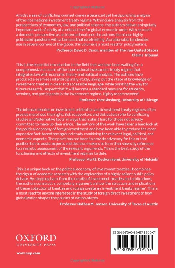 POLITICAL ECON INVEST TREATY REGIME P [Paperback] BONNITCHA ET AL, Jonathan by Jonathan BONNITCHA ET AL - used book at Perkology Books
