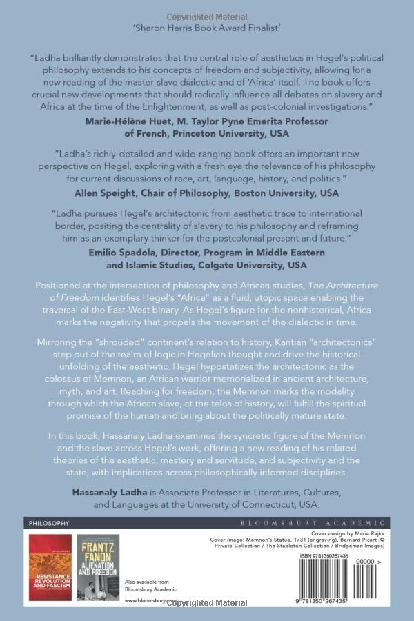 Architecture of Freedom, The: Hegel, Subjectivity, and the Postcolonial State by Hassanaly Ladha - used book at Perkology Books