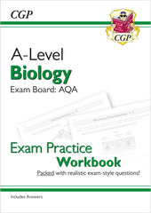A-Level Biology: AQA Year 1 & 2 Exam Practice Workbook - includes Answers by CGP Books - used book at Perkology Books