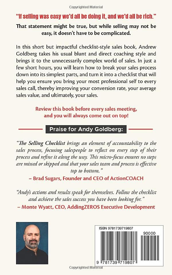 The Selling Checklist: A Pocket Companion for Sales Success by Andrew Goldberg - used book at Perkology Books