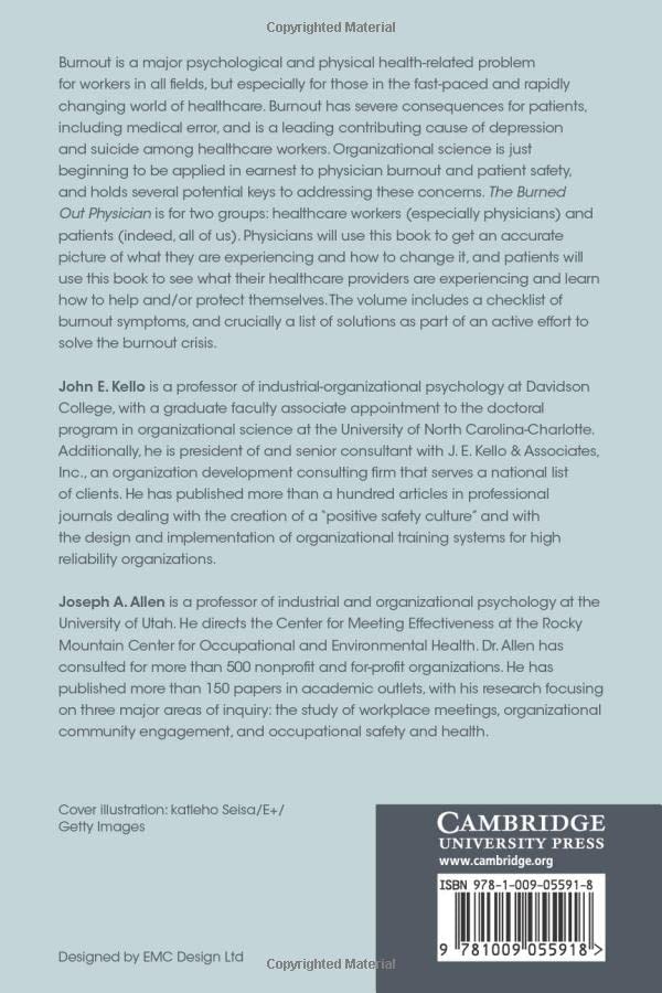 The Burned Out Physician by John E. Kello by John E. Kello - used book at Perkology Books