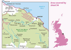 Whitby & Esk Dale Map | Robin Hood’s Bay | Ordnance Survey | OS Landranger Map