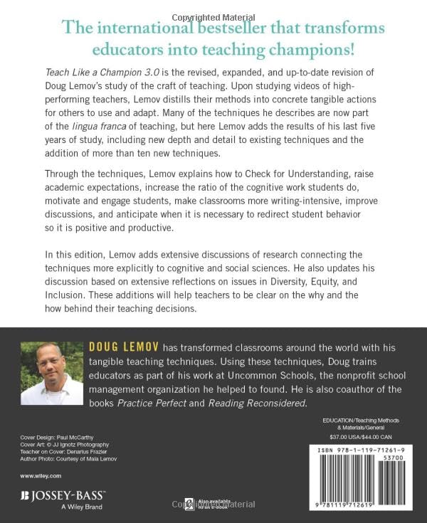Teach Like a Champion 3.0 63 Techniques that Put Students on the Path to College by Doug Lemov - used book at Perkology Books