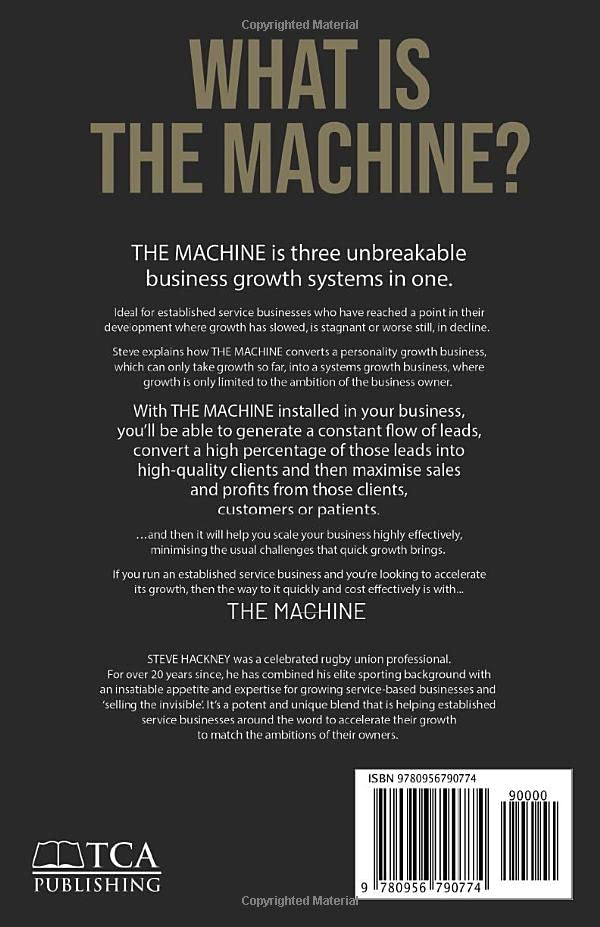 The MACHINE: How To Quickly Grow And Scale by Steve Hackney - used book at Perkology Books