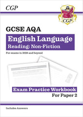 GCSE English Language AQA Reading Non-Fiction Exam Practice Workbook (Paper 2) by CGP Books - used book at Perkology Books