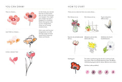 Draw Your Way: Botanical Watercolour: Add your own lines to create watercolour by Harriet de Winton - used book at Perkology Books