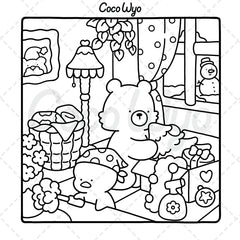 Comfy Days: Coloring Book for Adults and Teens Featuring Super Cute Animal