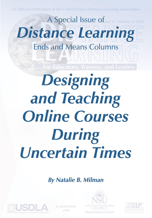 Designing and Teaching Online Courses During Uncertain Times: A Special Issue of by Natalie B. Milman - used book at Perkology Books