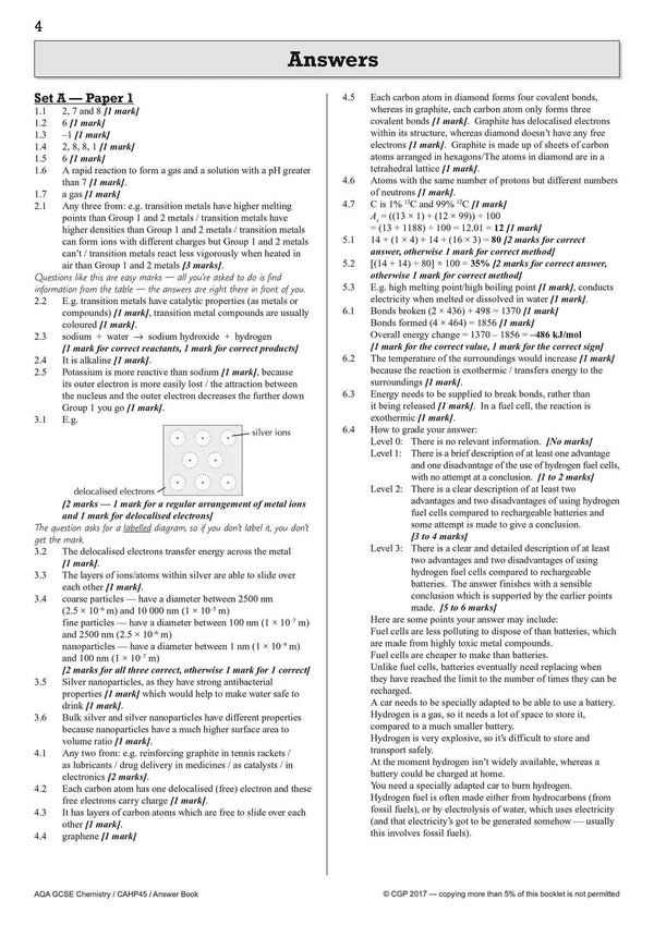 GCSE Chemistry AQA Practice Papers: Higher Pack 1: for the 2024 and 2025 exams by CGP Books - used book at Perkology Books