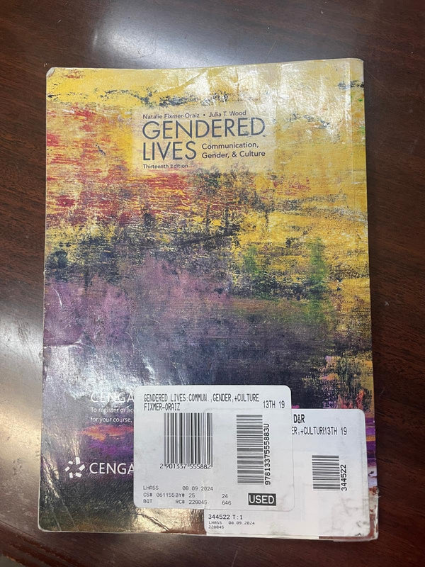 Gendered Lives: Communication, Gender, & Culture Wood, Julia and Fixmer-Oraiz, N by Julia Wood - used book at Perkology Books