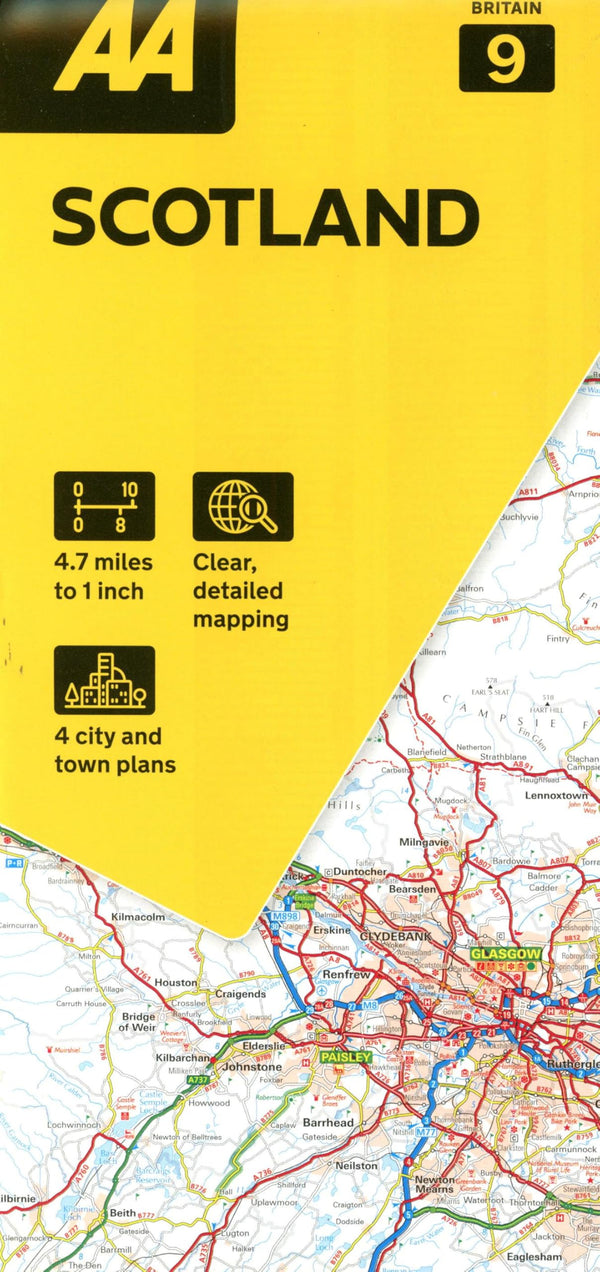 Road Map Scotland (AA Road Map Series 9) (AA Road Map Britain) Map -