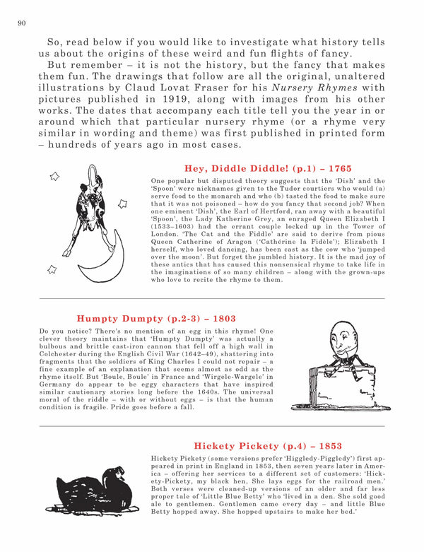 Nursery Rhymes With Pictures by Claud Lovat Fraser by Robert Lacey - used book at Perkology Books