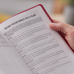 NKJV, Compact Center-Column Reference Bible, Leathersoft, Brown, Red Letter by Thomas Nelson - used book at Perkology Books