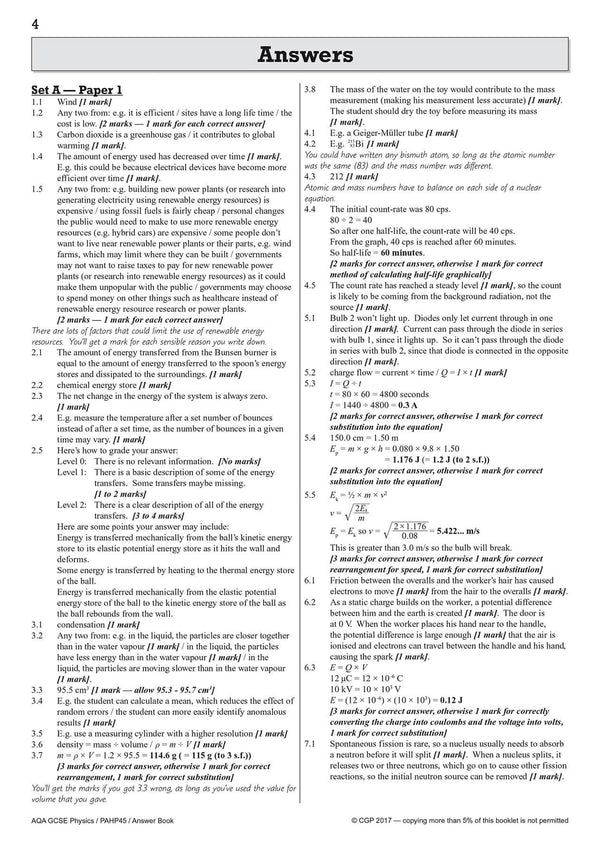 GCSE Physics AQA Practice Papers: Higher Pack 1: for the 2024 and 2025 exams by CGP Books - used book at Perkology Books