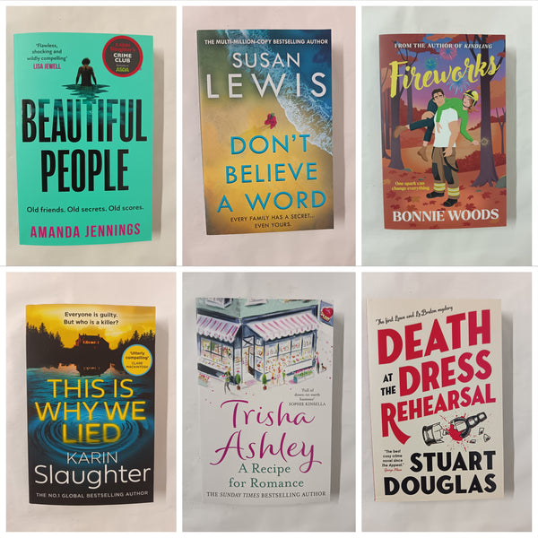 6 NEW Women's Interest Fiction Book Bundle, Thriller, Mystery, Romance