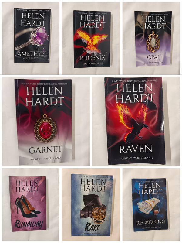 8 Helen Hardt Books: Wolfes of Manhattan & Gems of Wolfe Island
