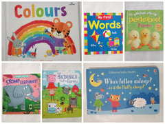 6 Baby Board Books: Hug Me; Finger Puppet Book, If I were a Whale etc