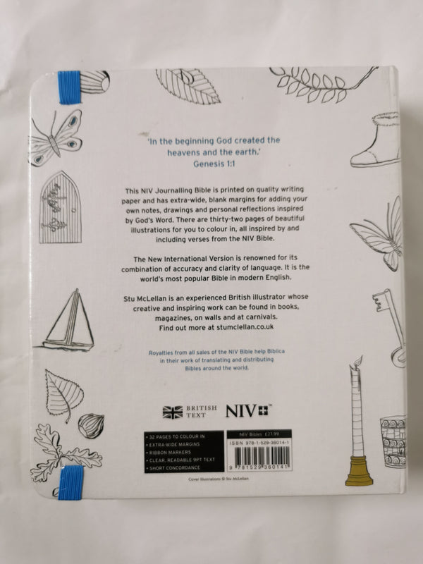 NIV Journalling Bible for Colouring In: With unlined margins and illustrations
