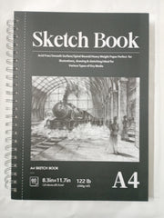 A4 Sketchbook, 60 Sheets Spiral Sketch Book with 200gsm Thick Paper,