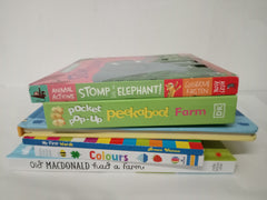 6 Baby Board Books: Hug Me; Finger Puppet Book, If I were a Whale etc