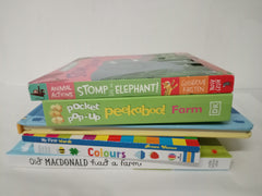 6 Baby Board Books: Hug Me; Finger Puppet Book, If I were a Whale etc